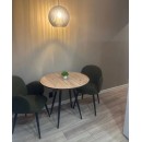 Стол ВВР Элип-2 дуб кера/черный конус, пластик